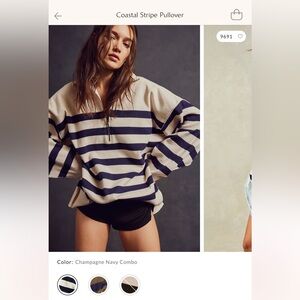 Free People Coastal Stripe Sweater